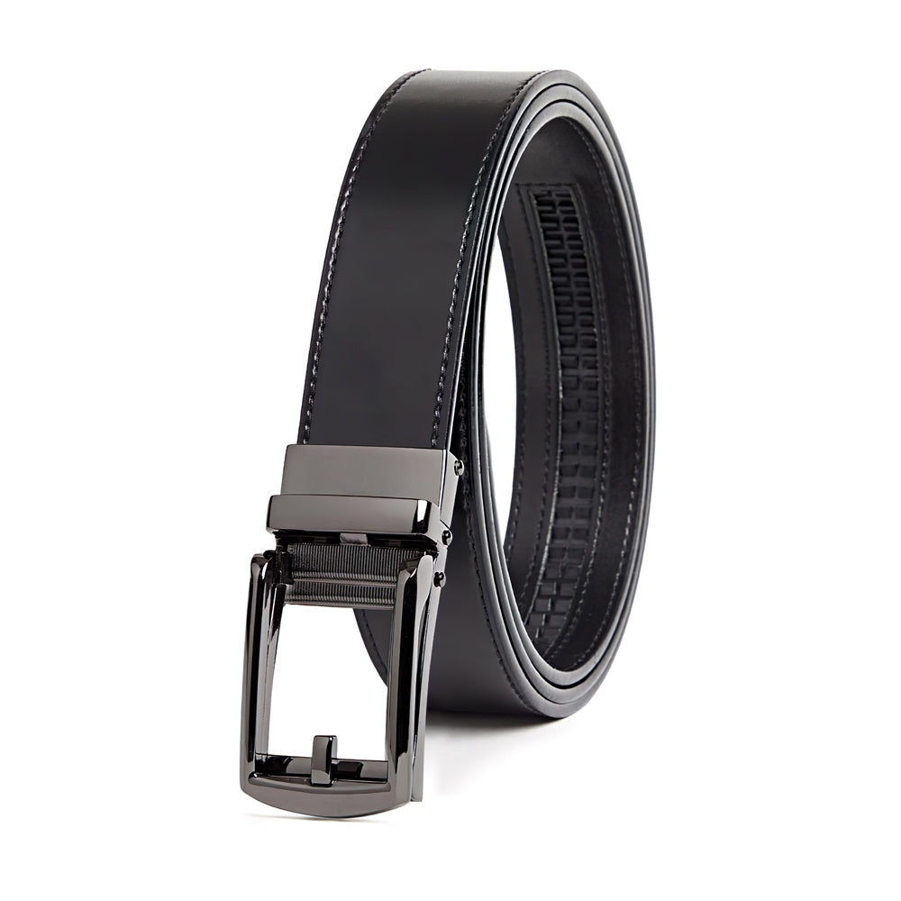 Giorgio Brutini Men's Black Leather Ratchet Belt