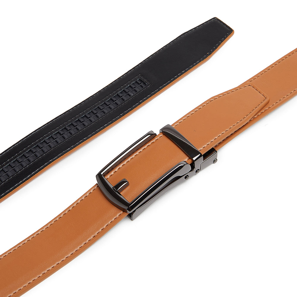 Carlo Fellini Men's Leather Ratchet Belt