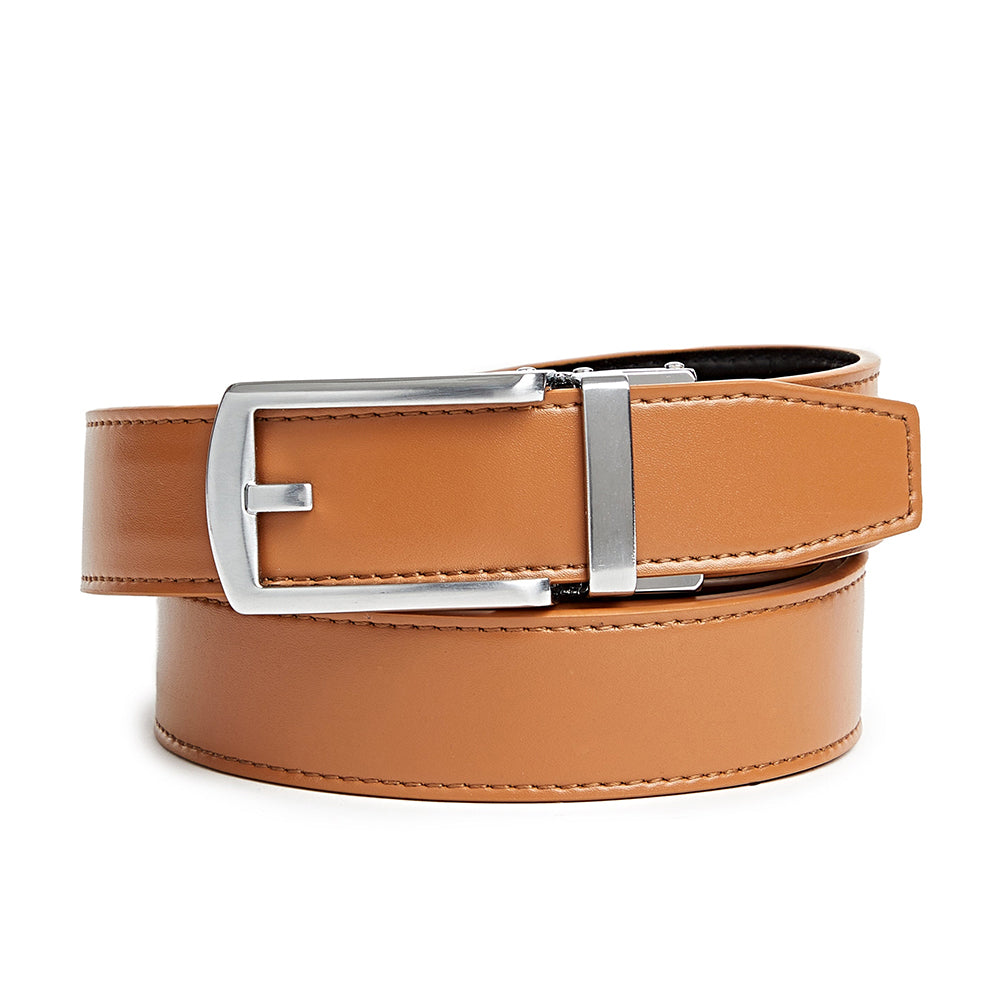 Carlo Fellini Men's Leather Ratchet Belt