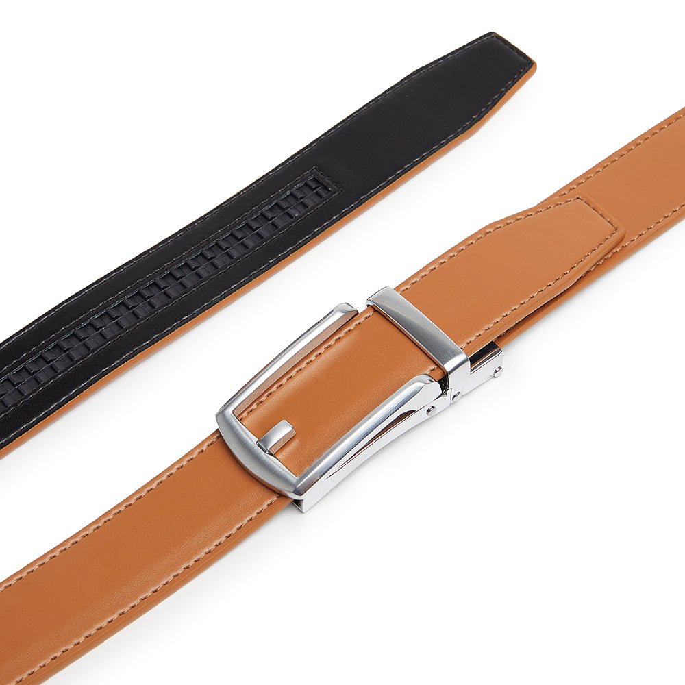 Carlo Fellini Men's Leather Ratchet Belt
