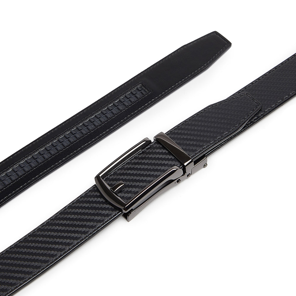 Carlo Fellini Men's Leather Ratchet Belt
