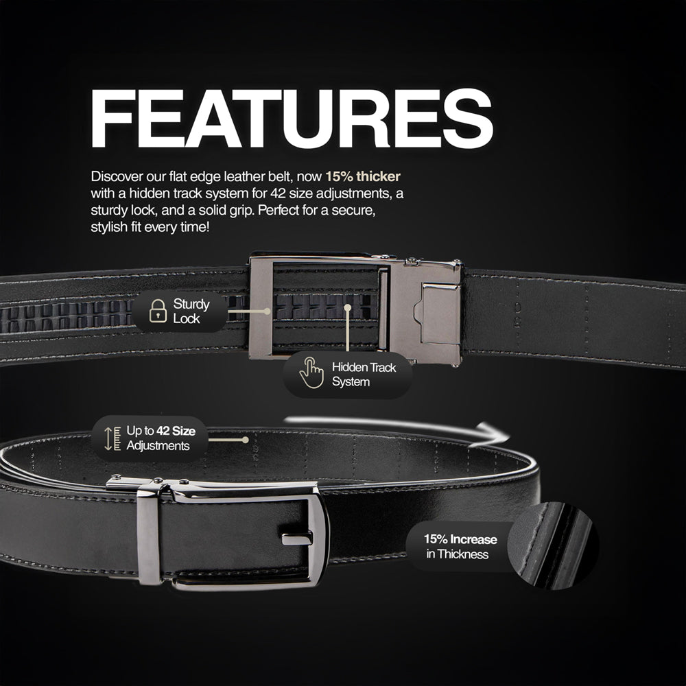 Giorgio Brutini Men's Black Leather Ratchet Belt