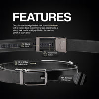 Giorgio Brutini Men's Black Leather Ratchet Belt