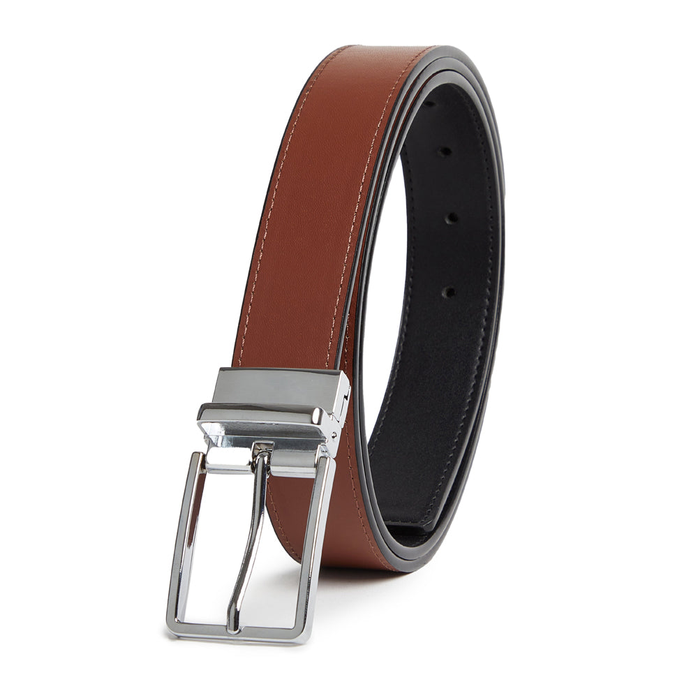 Giorgio Brutini Reversible Leather Belt with White Stitching