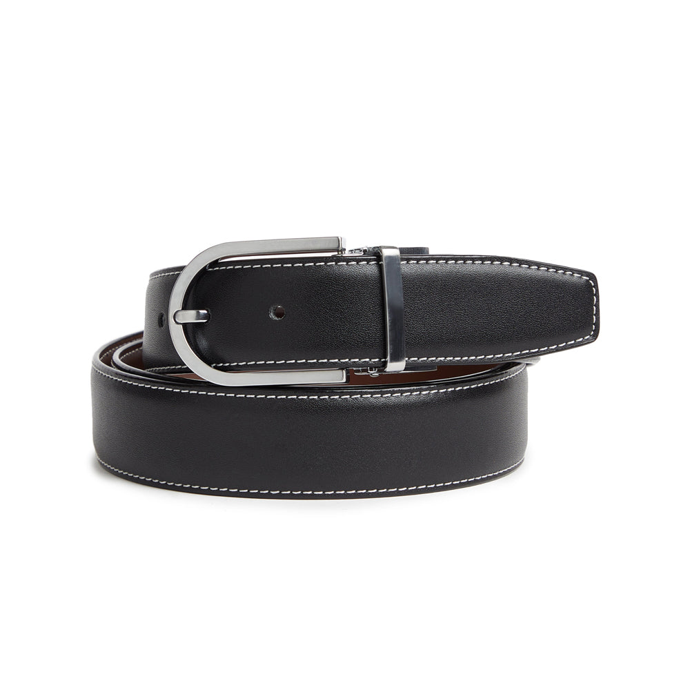 Giorgio Brutini Reversible Leather Belt with White Stitching