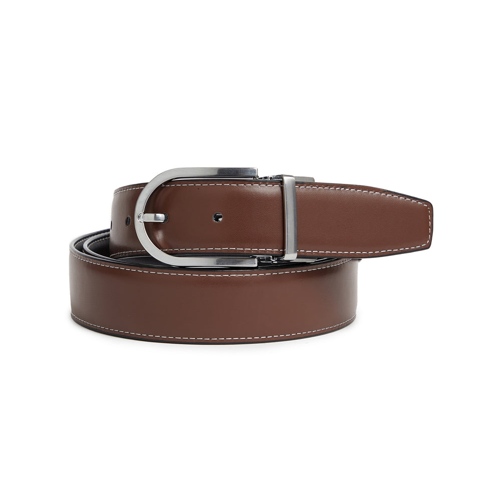 Giorgio Brutini Reversible Leather Belt with White Stitching