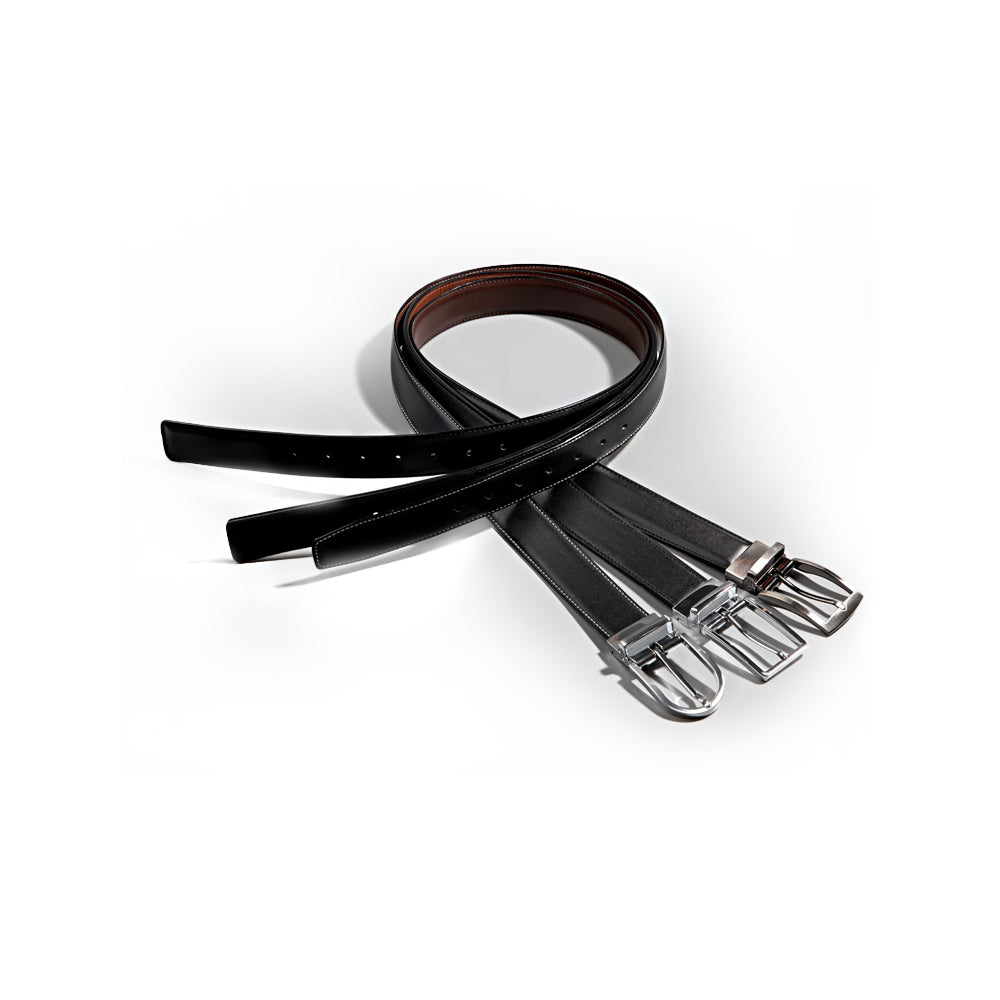 Giorgio Brutini Reversible Leather Belt with White Stitching