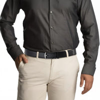 Giorgio Brutini Men's Black Leather Ratchet Belt